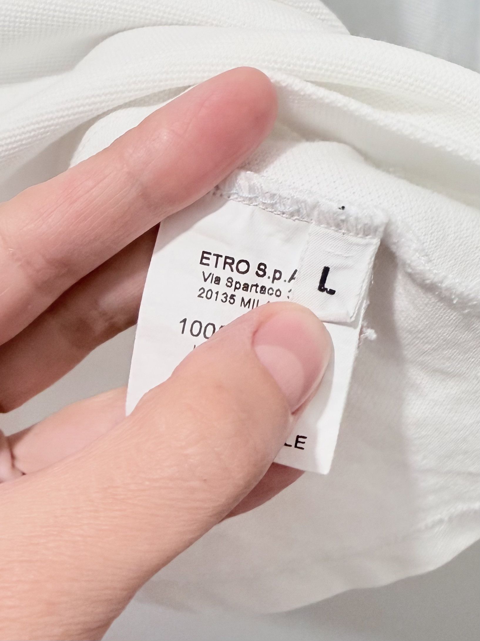 Etro Etro Milano Cotton Long Sleeve Polo Shirt Collared (L) Size US L / EU 52-54 / 3 - 3 Thumbnail