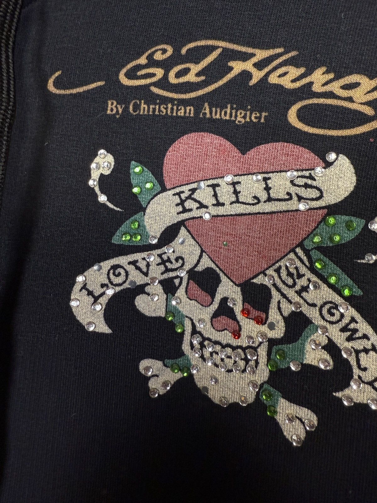 Christian Audigier RARE Vintage Ed Hardy Zip Hoodie Skelleton Skulls Audigier Size M / US 6-8 / IT 42-44 - 7 Thumbnail