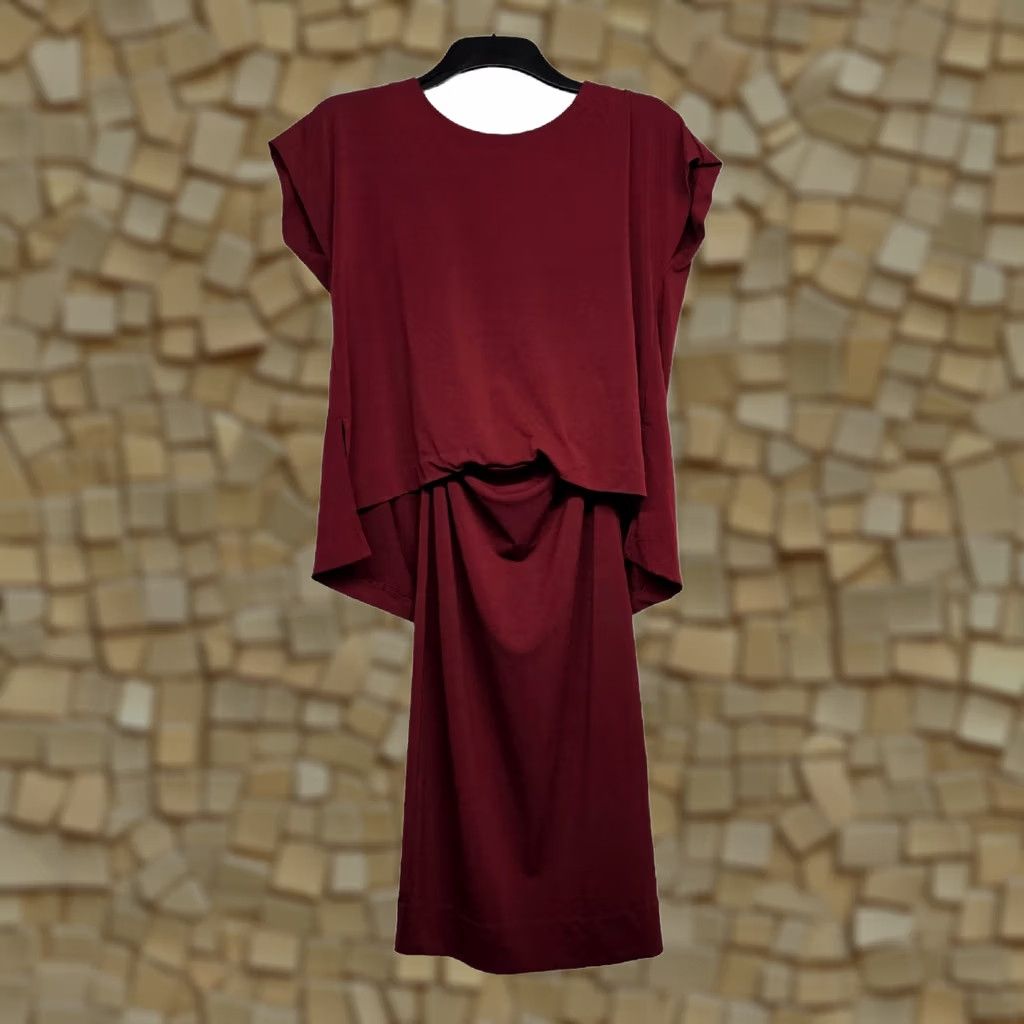 By Malene Birger By Malene Birger Dress Womens Red XS Short Sleeve Midi Fit & Flare Knee Length Size 26" / US 2 / IT 38 - 1 Thumbnail