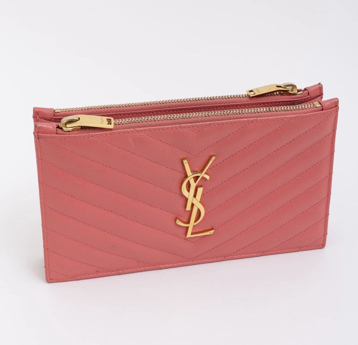 Saint Laurent Paris Authenticity Certificate ✅ YSL Leather Clutch 💗 Size ONE SIZE - 6 Thumbnail