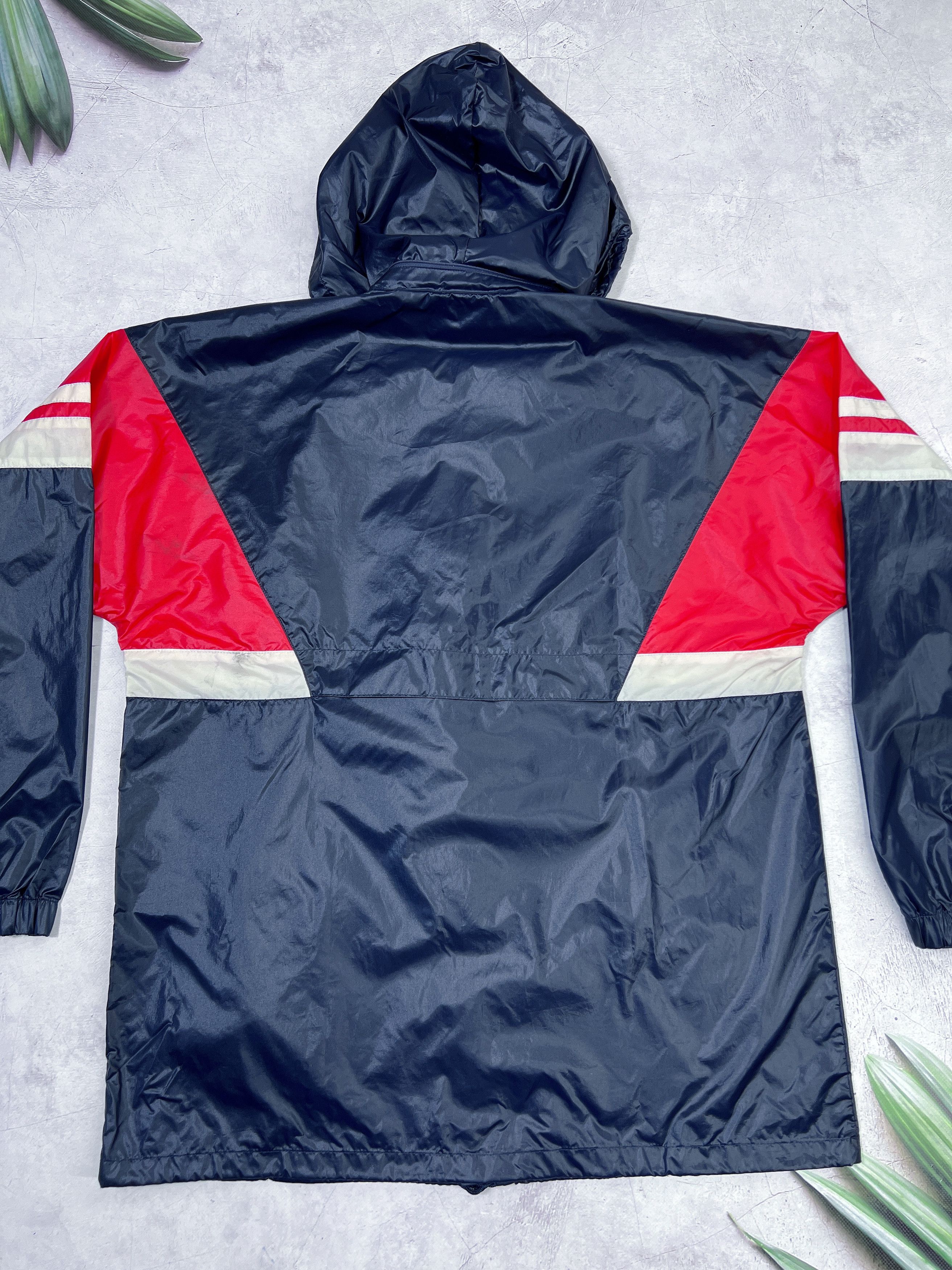 Adidas × Vintage Vintage Adidas Light Jacket Nylon Navy Blue & Red Size US M / EU 48-50 / 2 - 20 Thumbnail