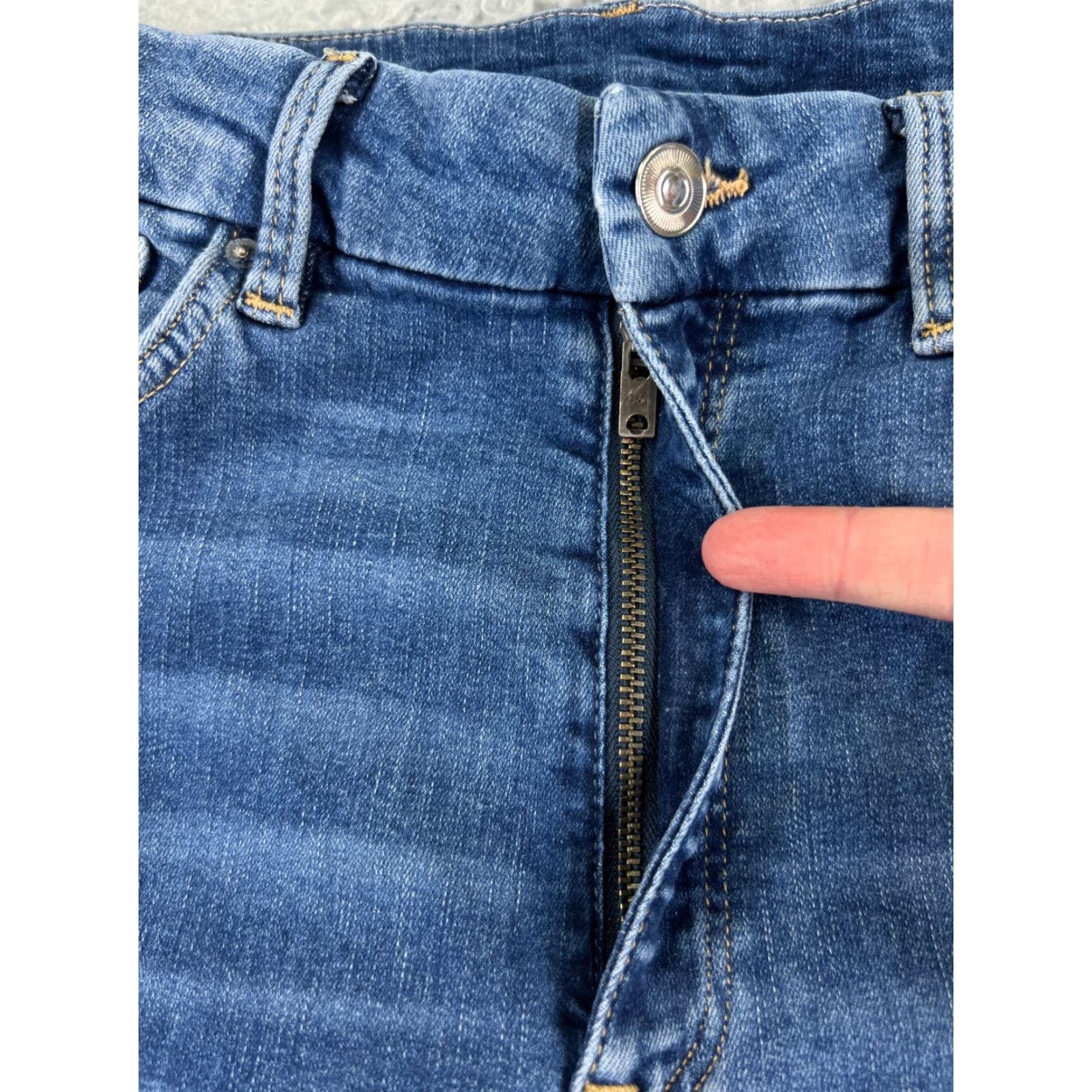 Denime &Denim Jeans Womens 31 Blue Denim Super Skinny High Waist Ankle Length Size 24" / US 00 / IT 34 - 5 Thumbnail