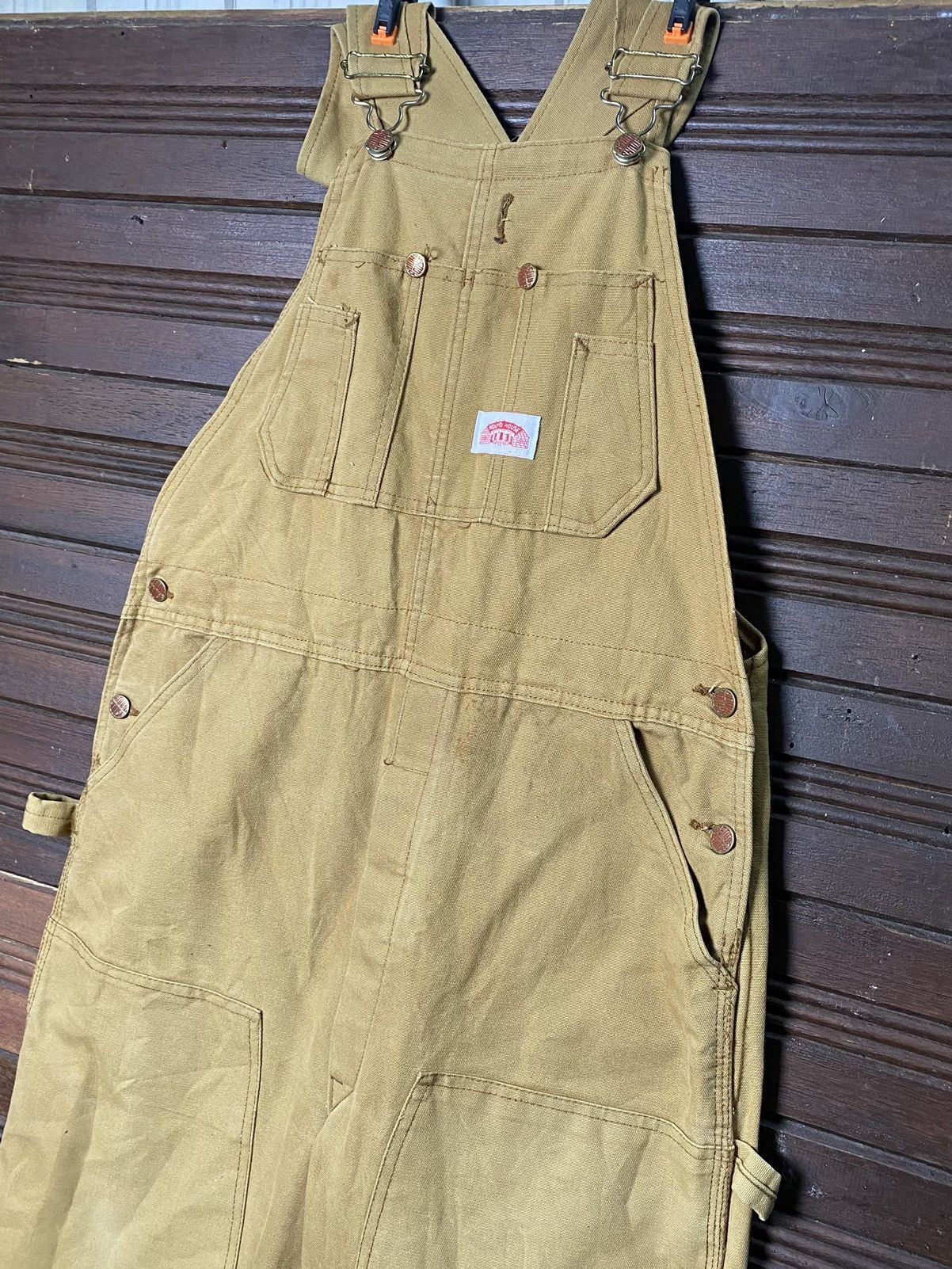 Vintage Vintage 80s Round House Double Knee Overalls Usa Size US 34 / EU 50 - 5 Thumbnail