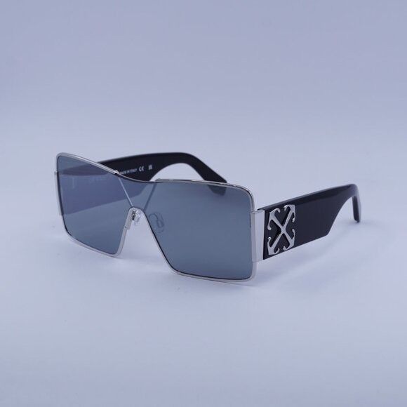 Off-White Off-White OERI14G ASPEN 7272 Sunglasses Silver/Black Shield Size ONE SIZE - 1 Thumbnail