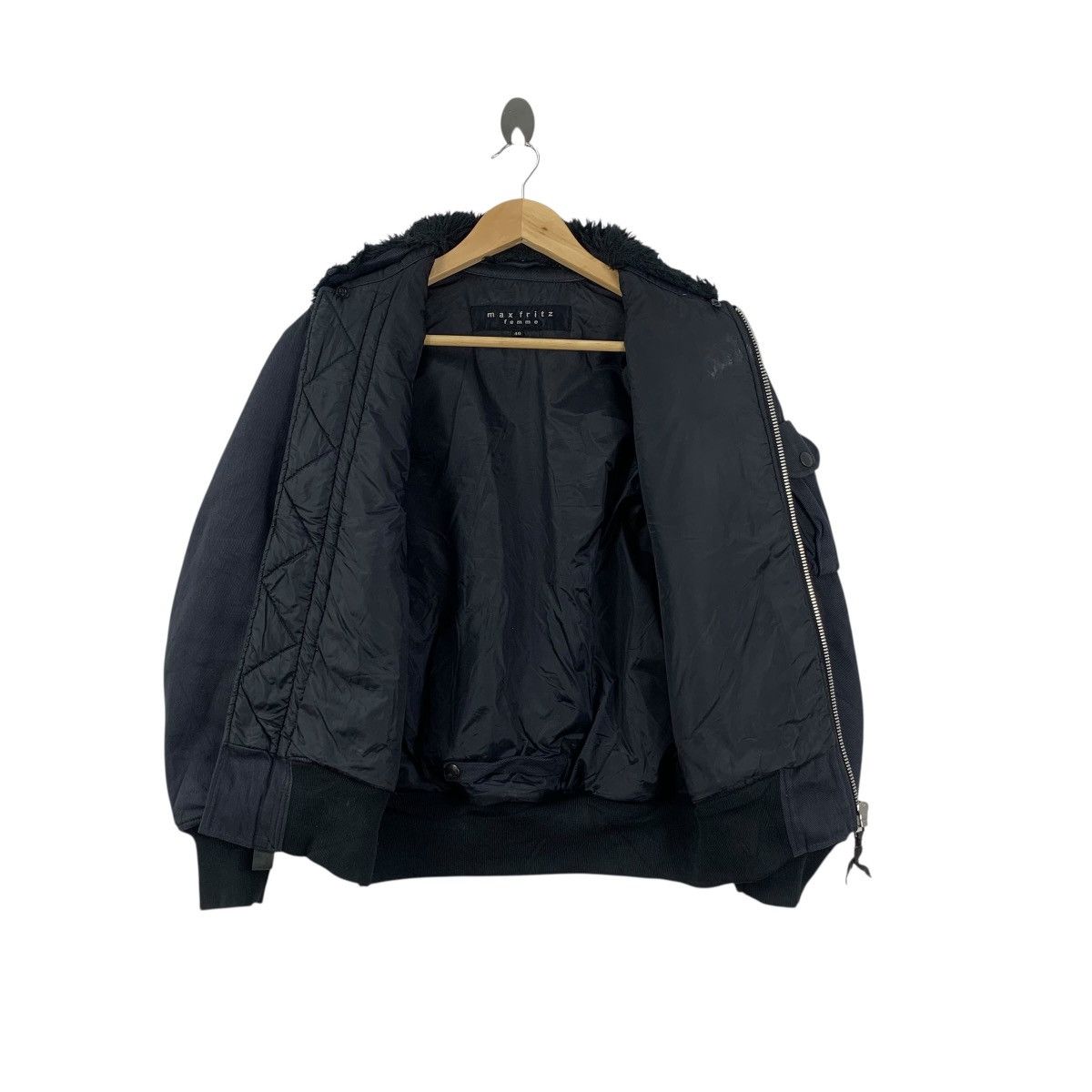 Vintage Vintage MAX FRITZ FEMME Collection MA-1Bomber Jacket Faux Size S / US 4 / IT 40 - 7 Thumbnail