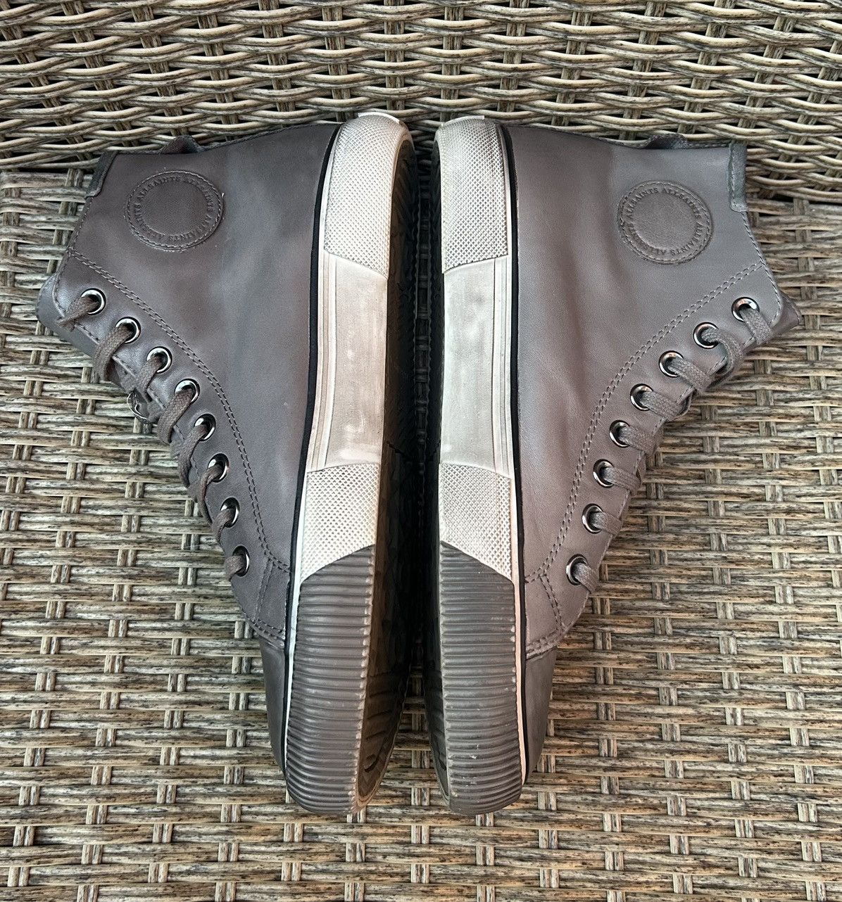 Allsaints All Saints Osun Leather Men’s Hi-Top Sneakers Size 41 Size US 8 / EU 41 - 5 Thumbnail