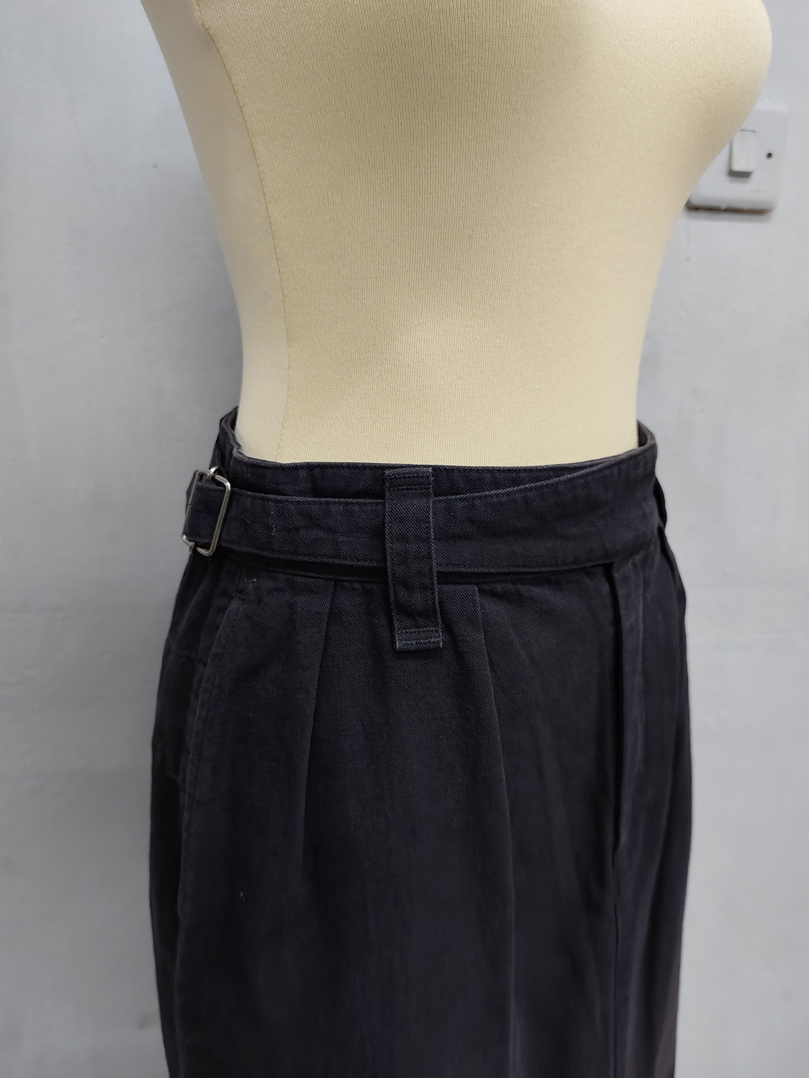 Margaret Howell 00s Margaret Howell 🇬🇧 Tailoring Side Buckle Wrap Skirt Size 29" - 12 Thumbnail