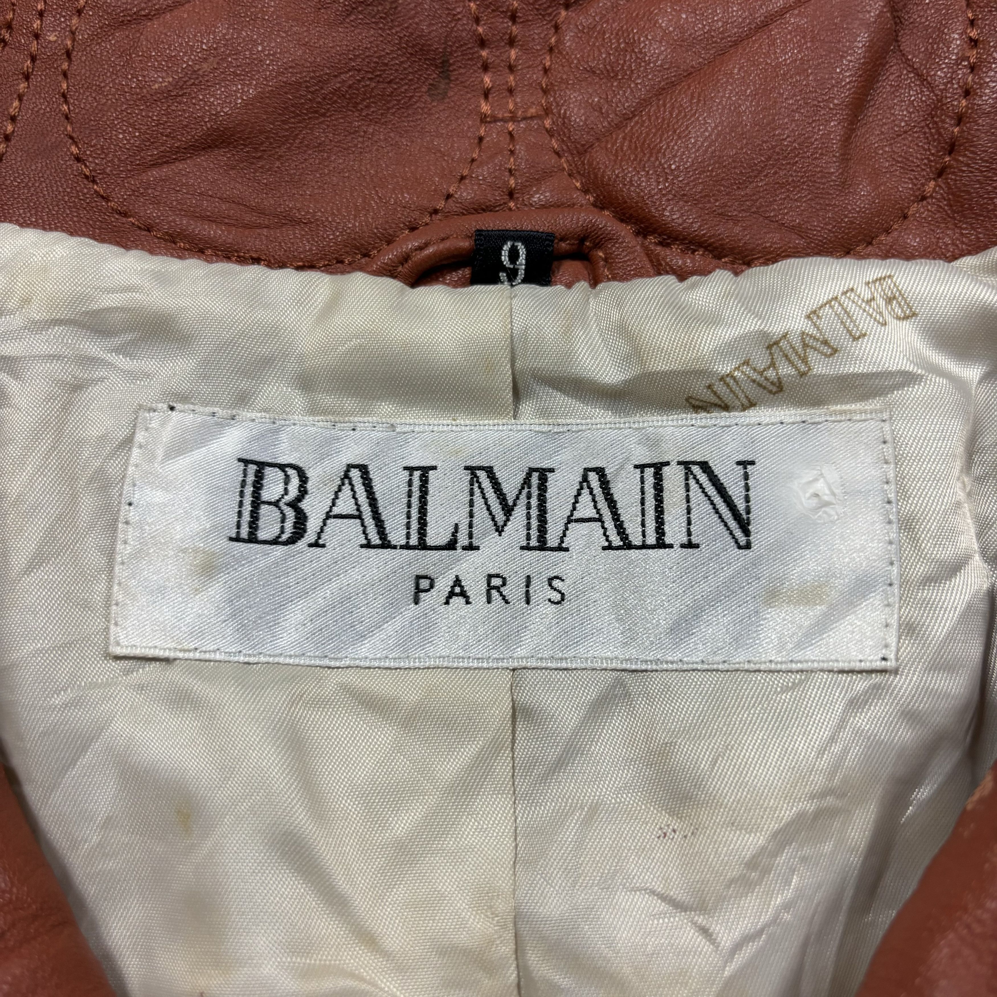 Balmain Vintage balmain leather jacket Size S / US 4 / IT 40 - 8 Thumbnail