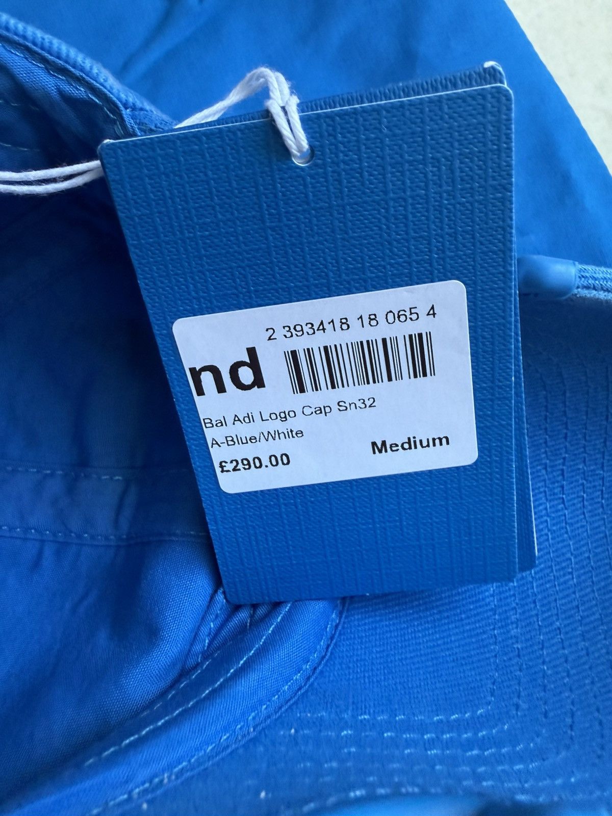 Adidas × Balenciaga Balenciaga x Adidas x Demna grail logo blue distressed cap Size ONE SIZE - 16 Thumbnail