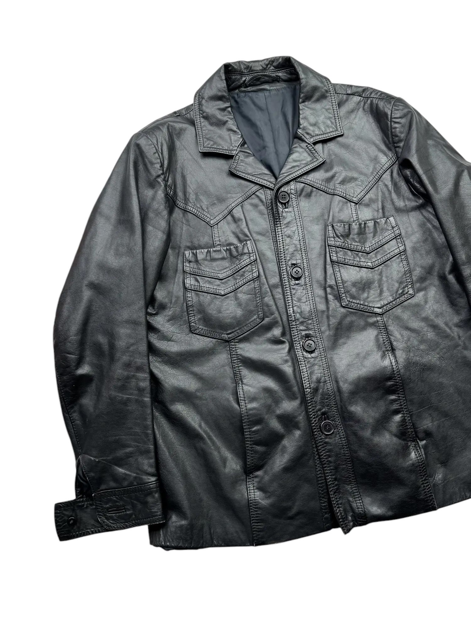 Vintage Y2K Leather Jacket(V144) Size US L / EU 52-54 / 3 - 2 Thumbnail