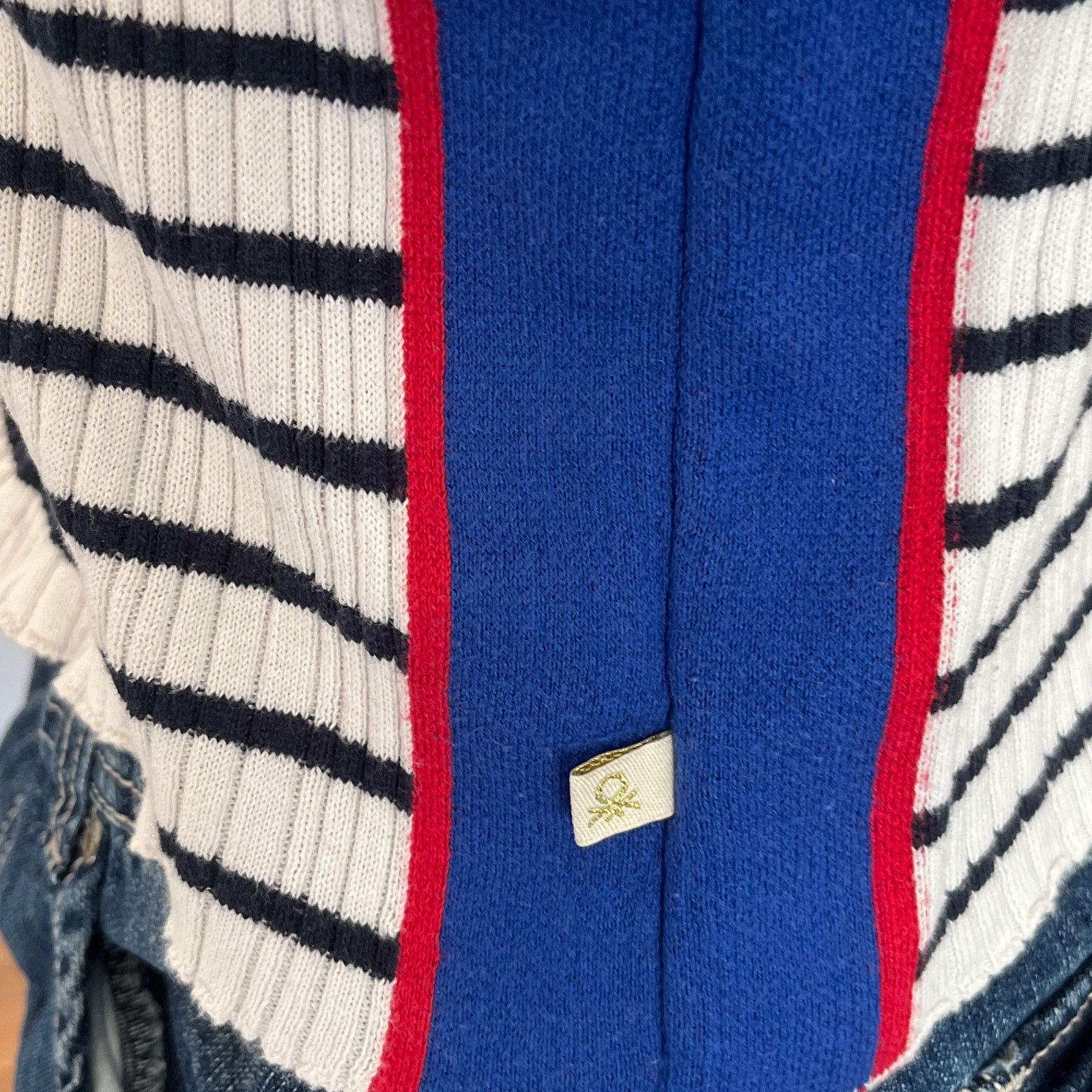 United Colors Of Benetton United Colors Of Benetton | White Breton Stripe Tee Size S / US 4 / IT 40 - 6 Thumbnail