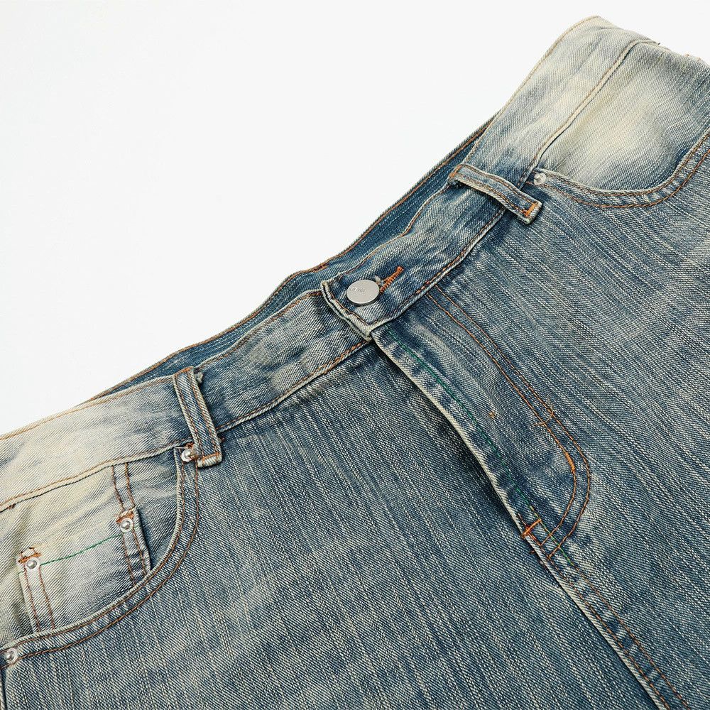 Jean Men's street loose casual distressed washed denim shorts Size US 32 / EU 48 - 3 Thumbnail