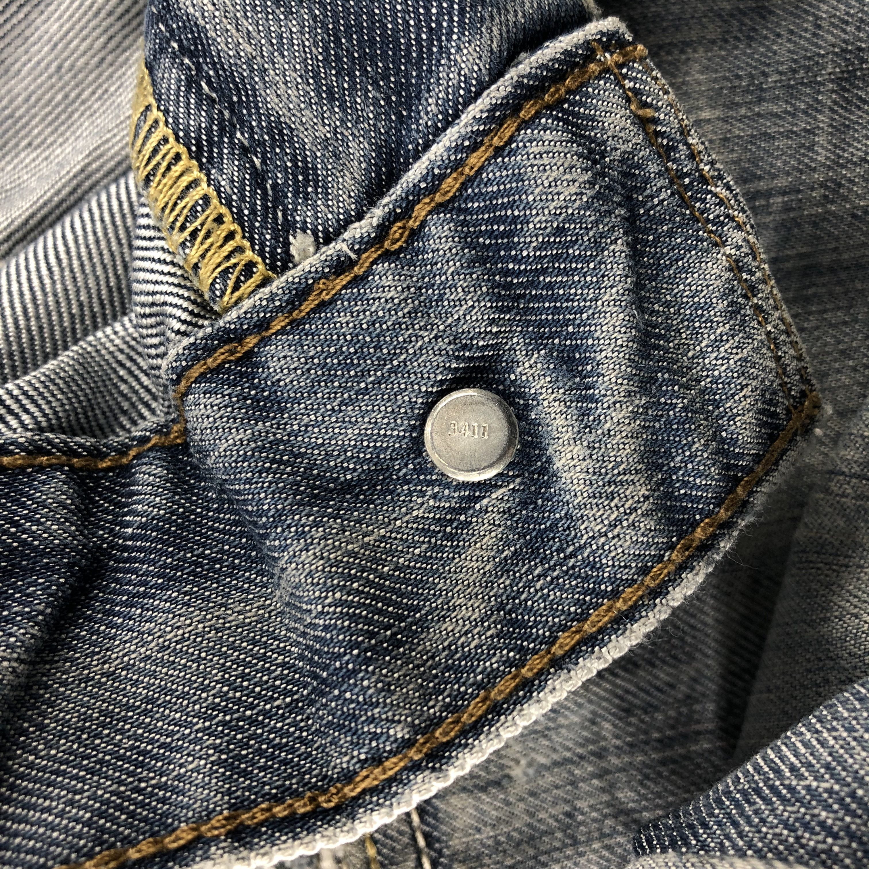 Dirty Levis 514 Vintage Jeans Faded Blue Denim-J1093