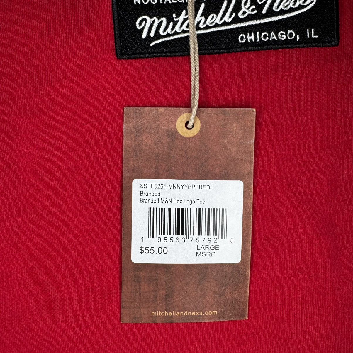 Mitchell & Ness Mitchell & Ness Men's Red M&N Box Logo T-Shirt Size L Size US L / EU 52-54 / 3 - 3 Thumbnail