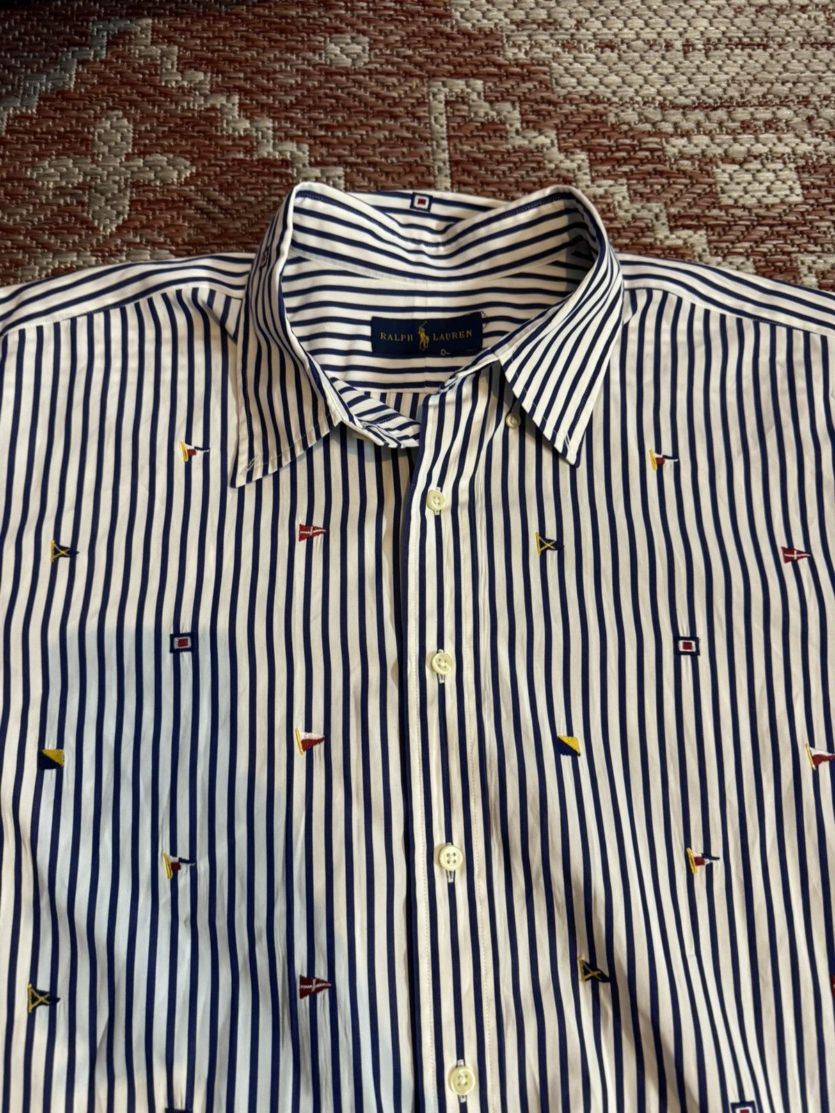 Polo Ralph Lauren Ralph Lauren Yacht Boat Shirt Sz XXL Navy White Mens Size US XXL / EU 58 / 5 - 3 Thumbnail