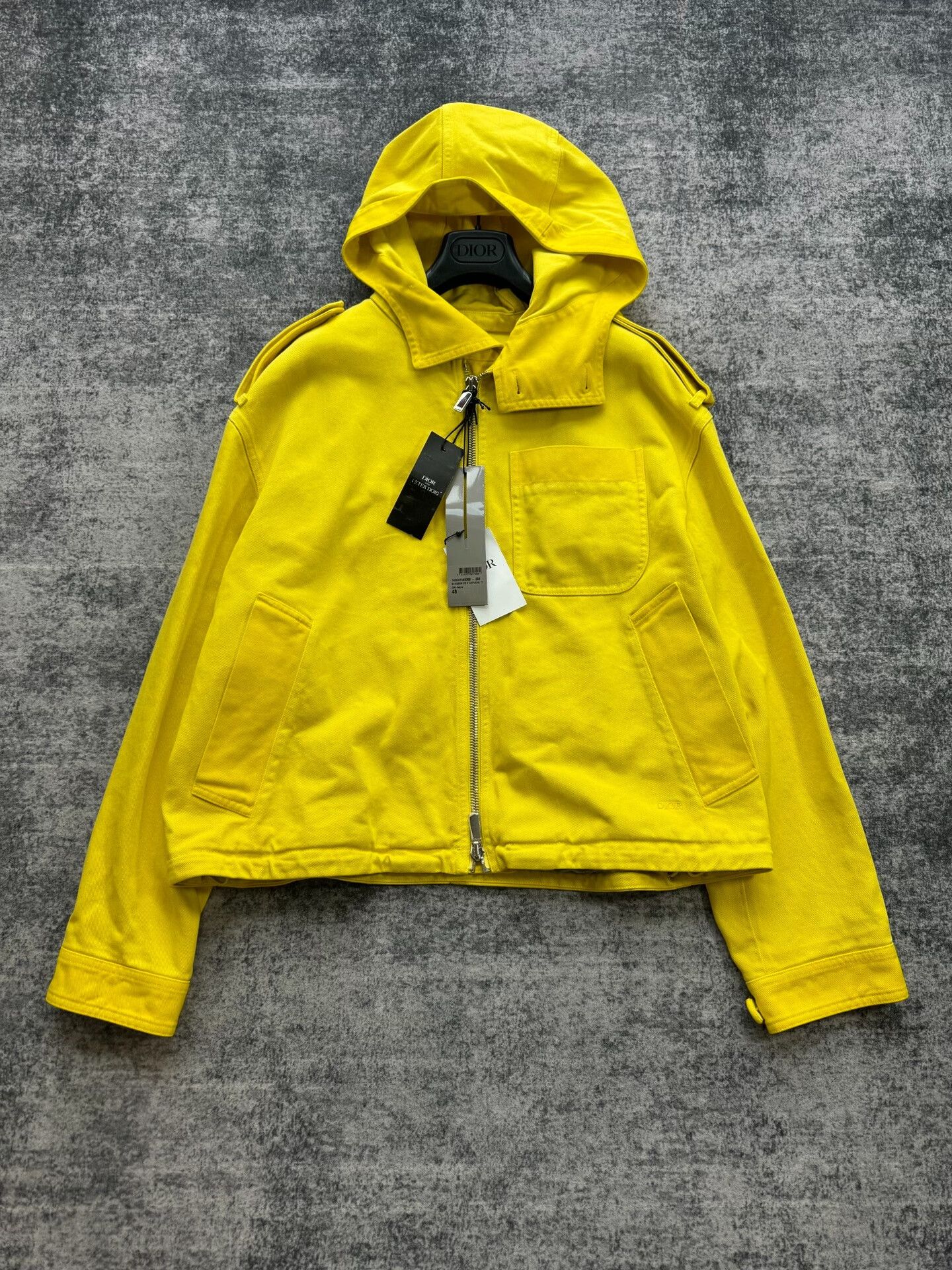 Dior Dior Yellow Hooded Denim Work Jacket Size US L / EU 52-54 / 3 - 1 Thumbnail