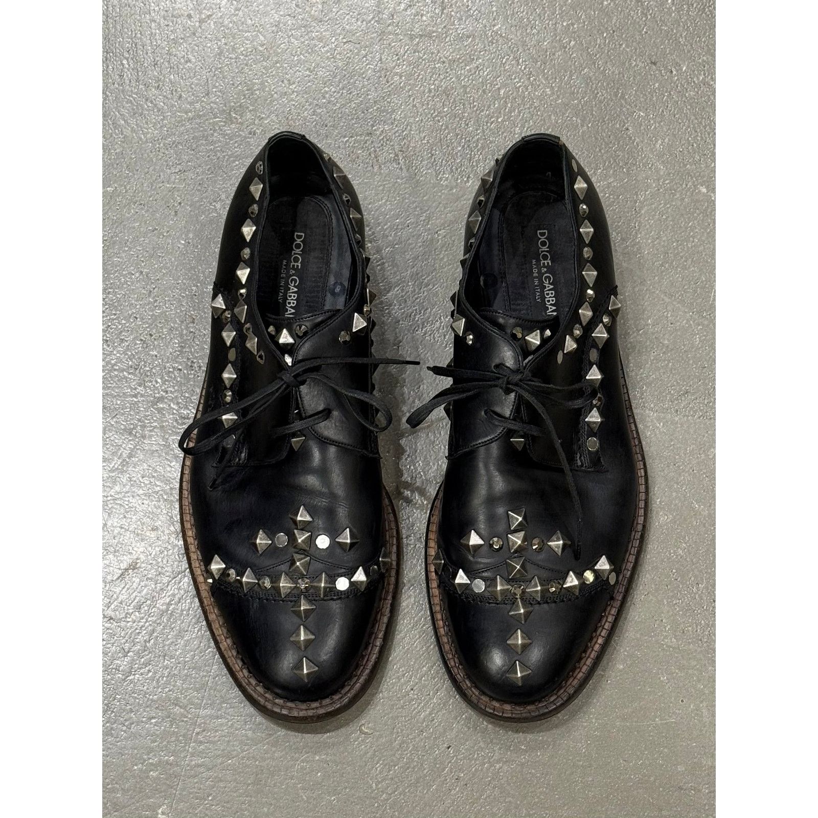 Dolce & Gabbana 2000s Dolce & Gabbana studded metal derby Size US 9.5 / EU 42-43 - 3 Thumbnail