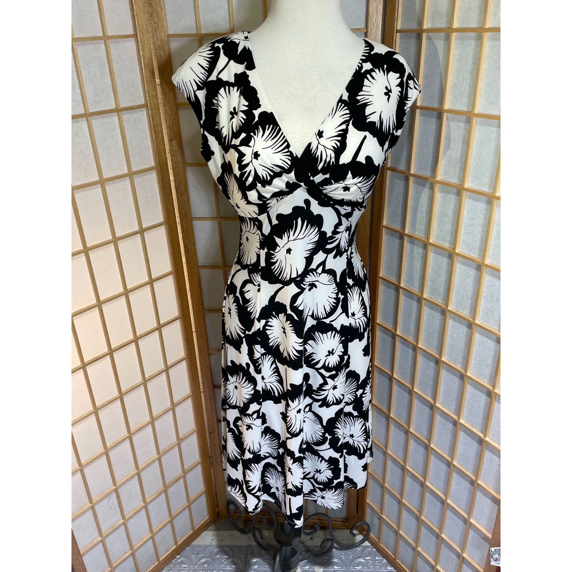 Chaps Chaps Sm Floral Fit & Flare Dress Size S / US 4 / IT 40 - 6 Thumbnail