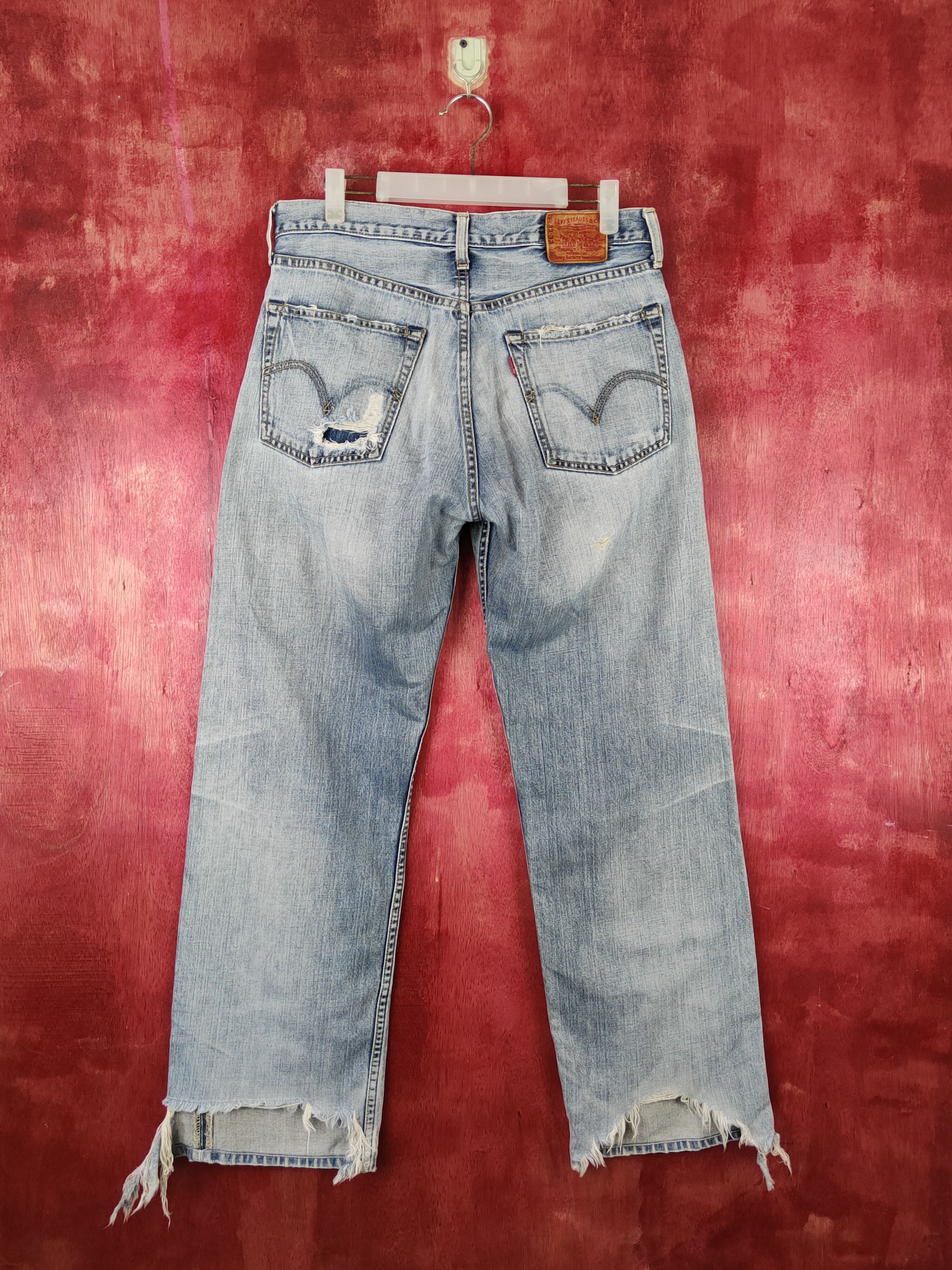 Levi's DL Levi's Blue Faded Distressed Ripped Jeans #S1853 Size US 32 / EU 48 - 7 Thumbnail