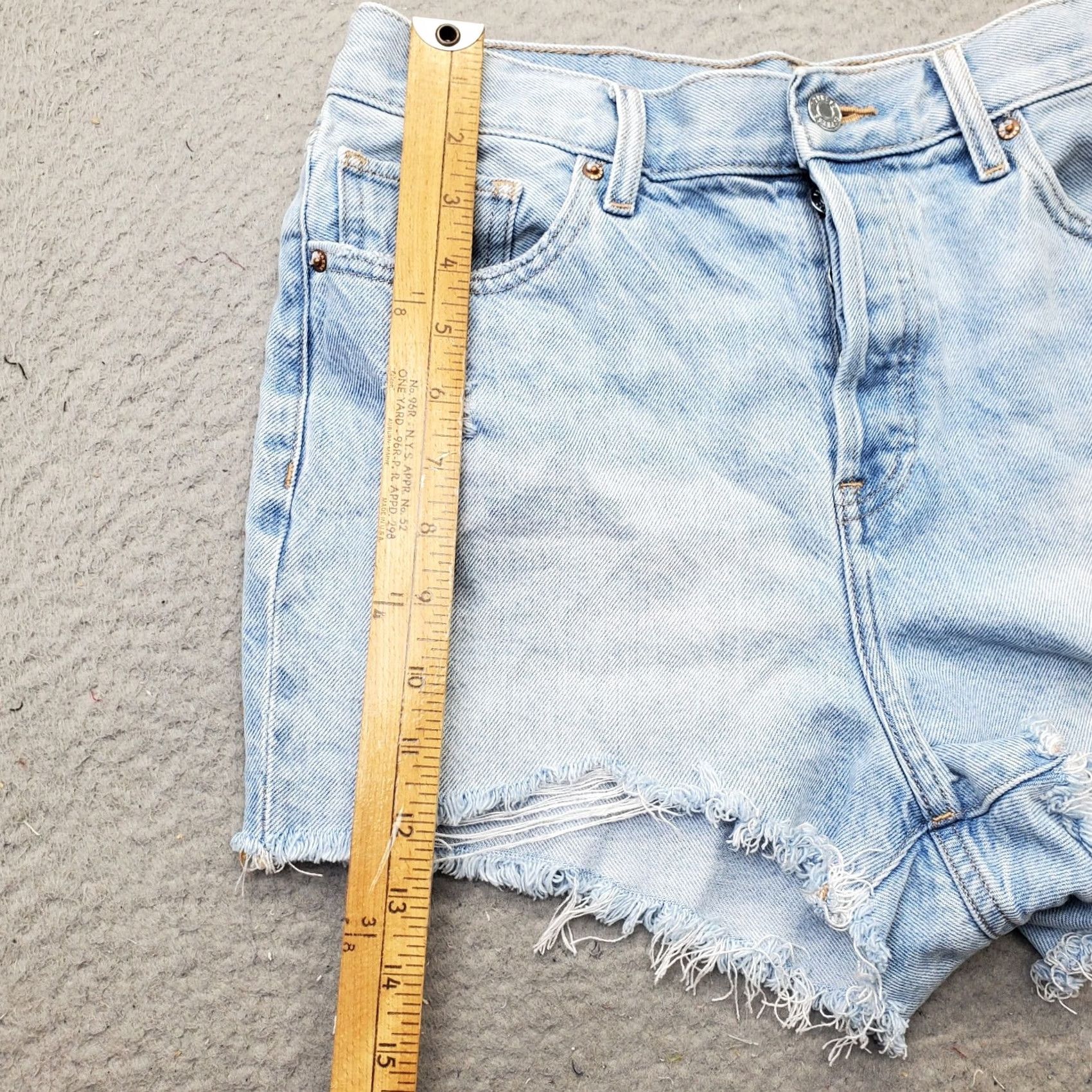 Express Express Womens Jeans Shorts 6 Blue Denim High Rise Button Fly 2" Inseam Shirt? Size 28" / US 6 / IT 42 - 3 Thumbnail