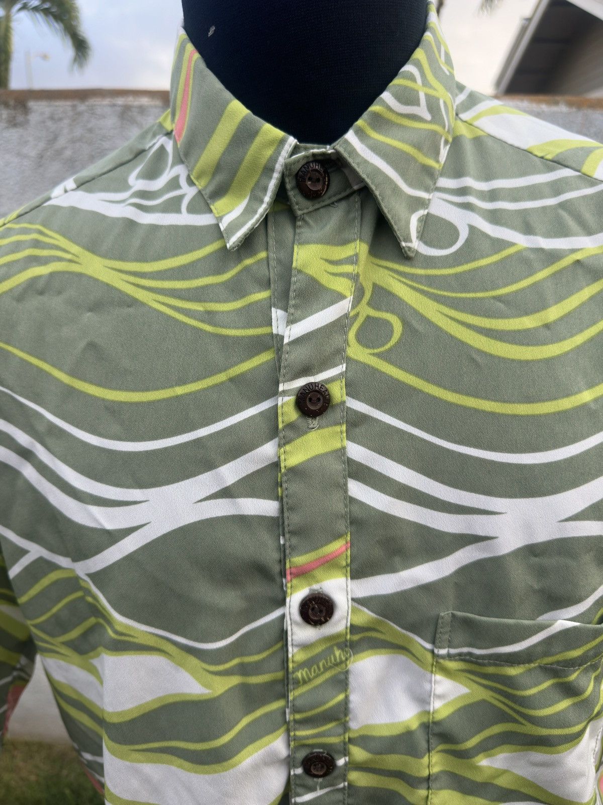 Other PreOwned Manuhealii Made In Hawaii Green Full Button Men's L Size US L / EU 52-54 / 3 - 3 Thumbnail