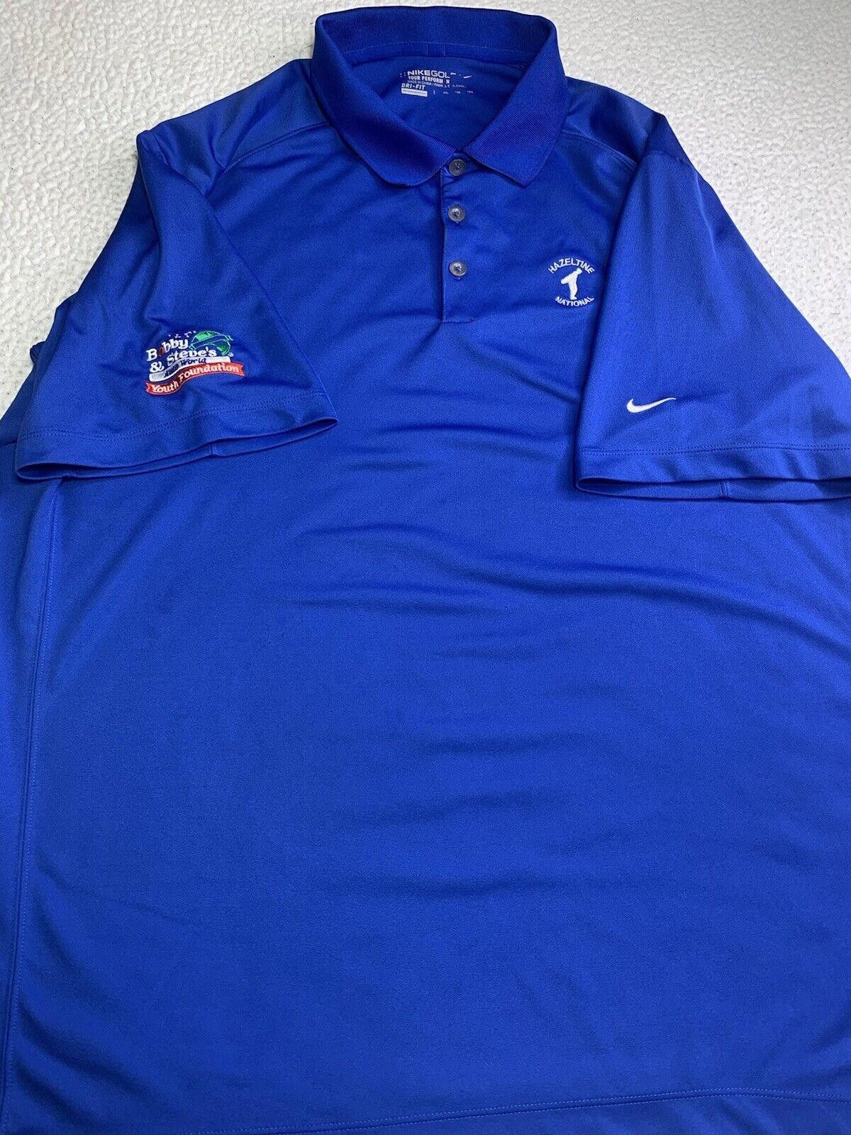 Nike Nike Golf Shirt Men's XXL M Blue Short Sleeve Polo Dri-Fit Size US XXL / EU 58 / 5 - 4 Thumbnail