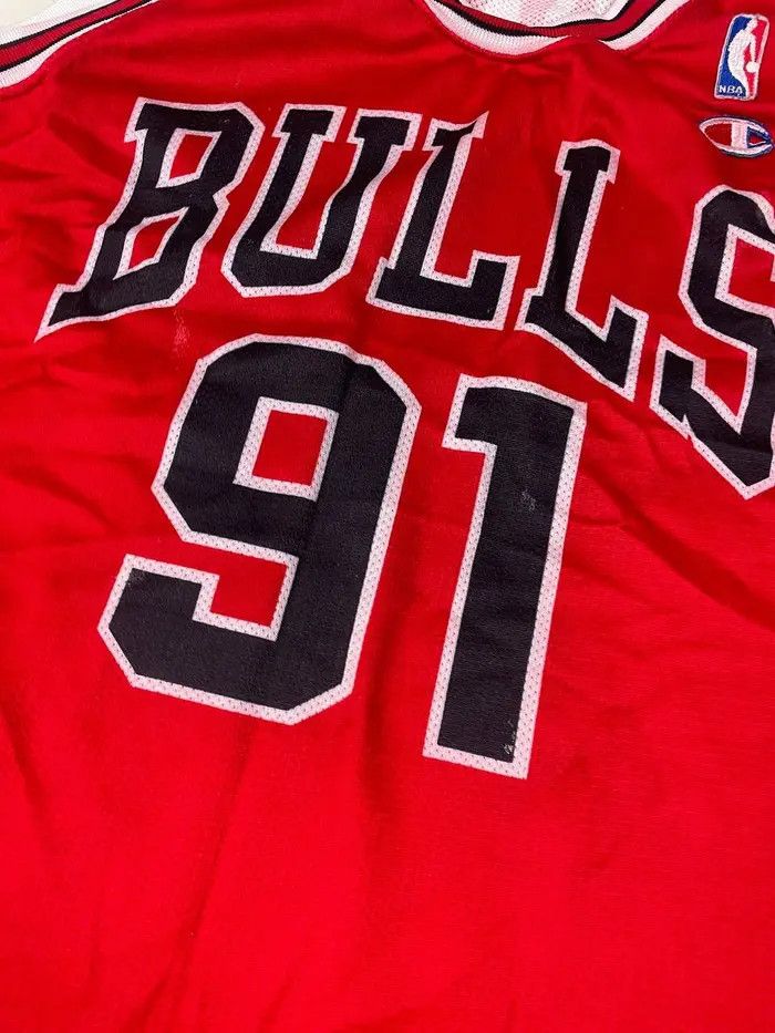 Champion Vintage Champion Chicago Bulls Dennis Rodman #91 NBA Jersey Size US L / EU 52-54 / 3 - 11 Thumbnail