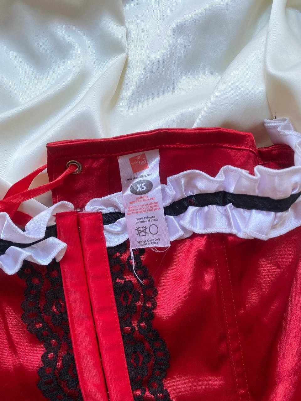 Vintage Vintage red satin coquette corset Size XS / US 0-2 / IT 36-38 - 3 Thumbnail
