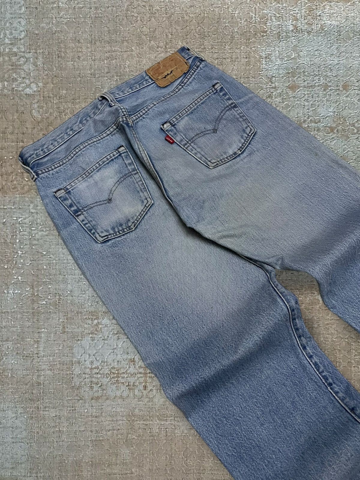 Levi's Vintage Clothing Vintage 1990s Designer Levis 501 Distressed Selvedge Denim Size US 32 / EU 48 - 16 Thumbnail