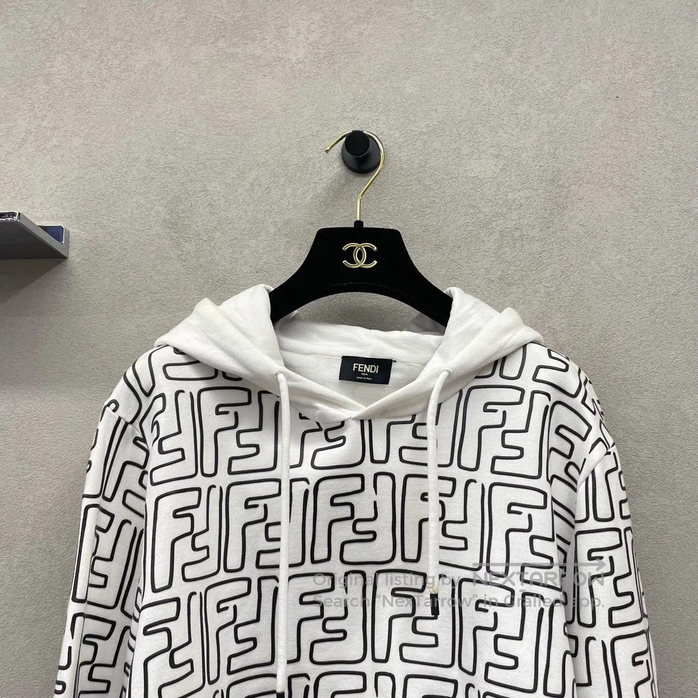 Fendi Fendi White Double F Print Hoodie. Size US S / EU 44-46 / 1 - 4 Thumbnail