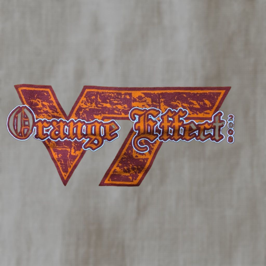 Vintage VINTAGE VT Hokies Virginia Tech Orange Effect Shirt Adult M Medium T-Shirt Short Sleeve Mens Size US M / EU 48-50 / 2 - 1 Thumbnail