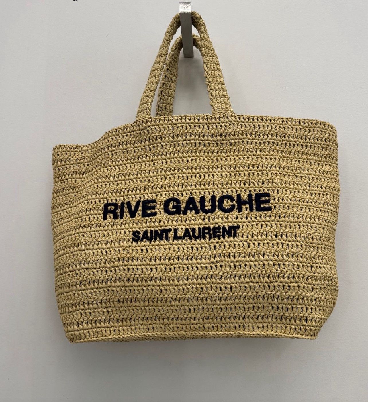 Saint Laurent Paris 🔥$2.9K🔥YSL Rive Gauche tote bag in raffia Size ONE SIZE - 2 Thumbnail