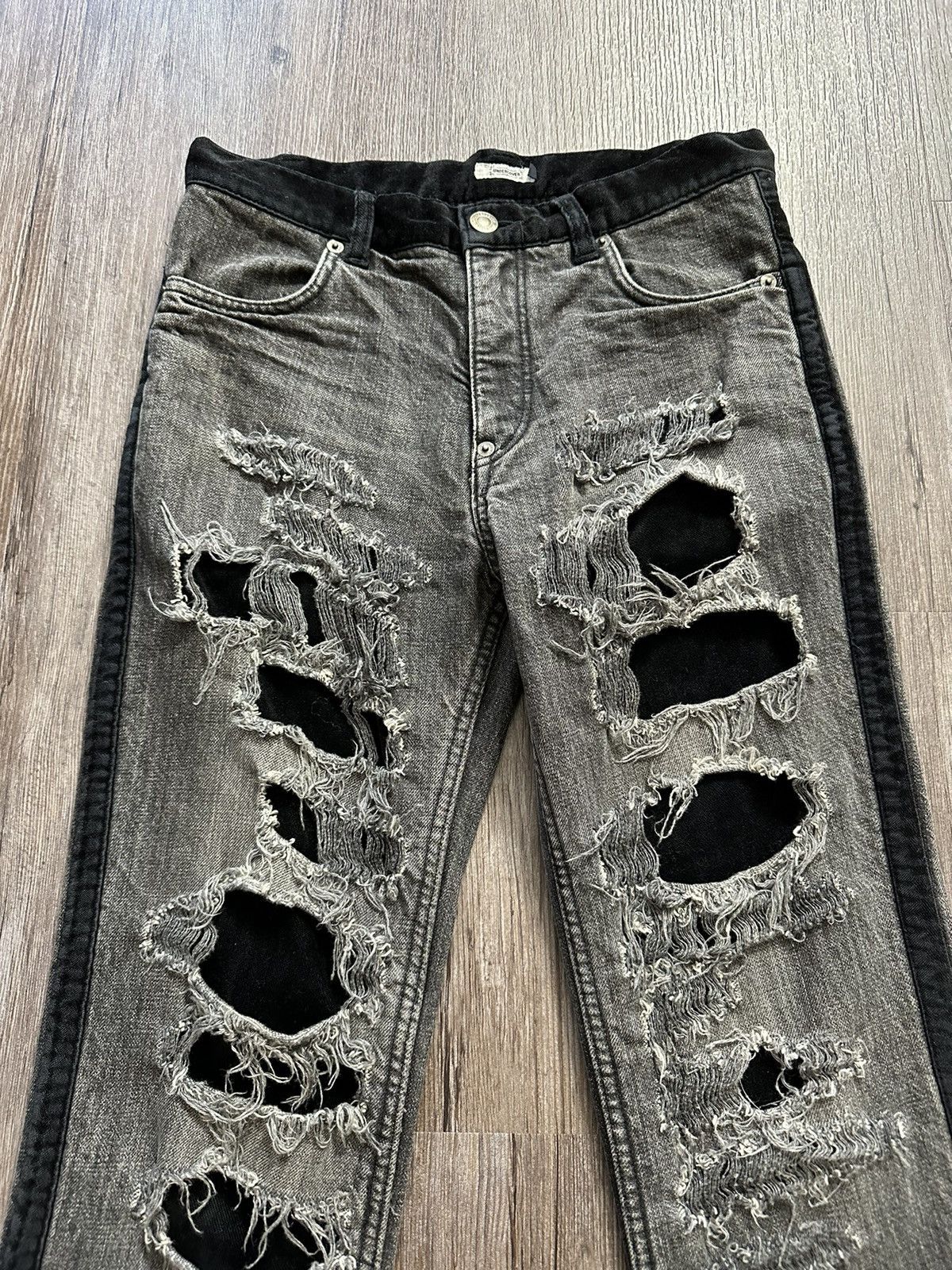 Undercover Undercover AW 02 Crash Denim Jeans Size US 29 - 5 Thumbnail