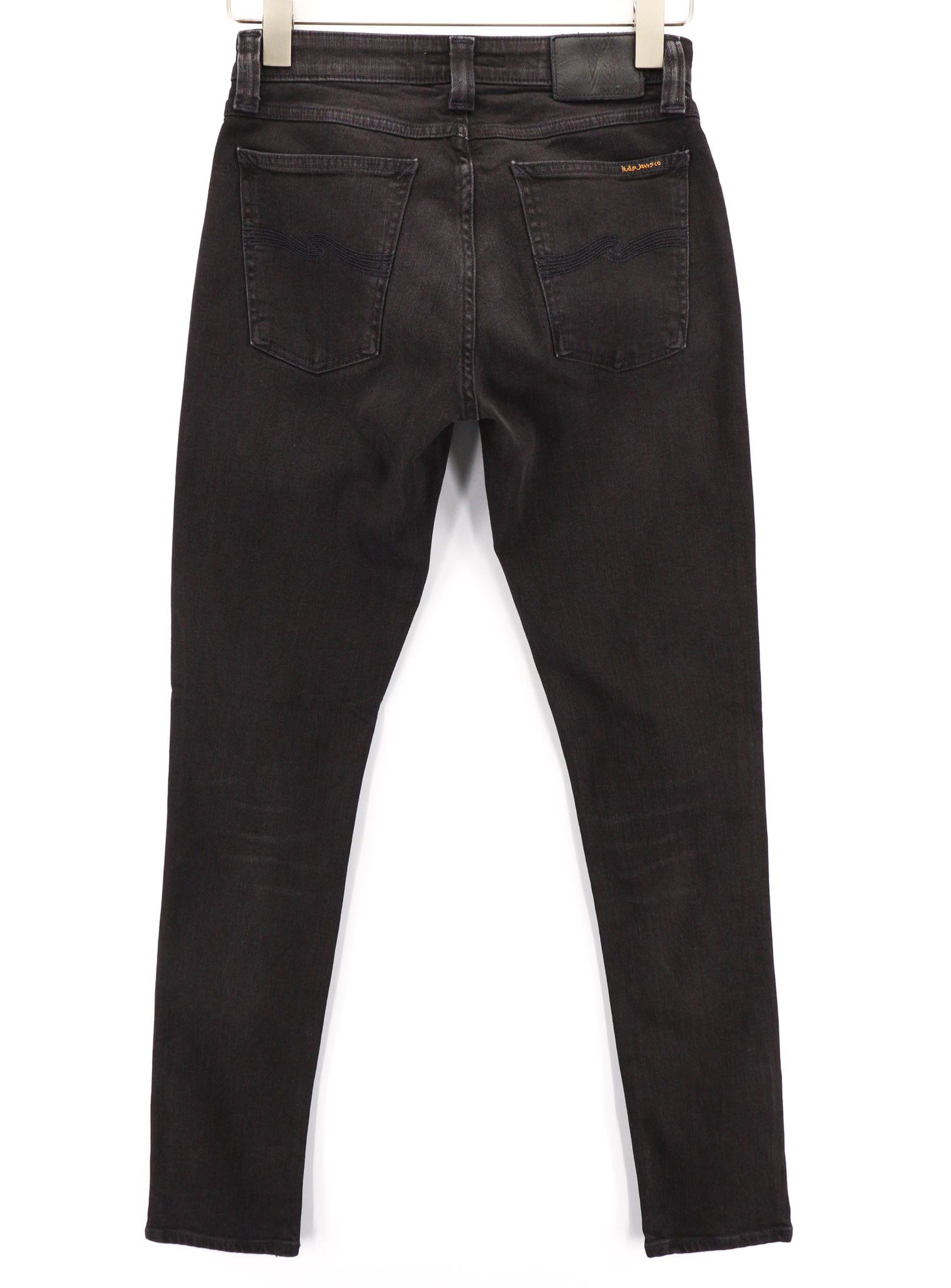 Nudie Jeans SKINNY LIN USED BLACK W29/L32 Organic Cotton Jeans 80436 Size US 29 - 2 Thumbnail