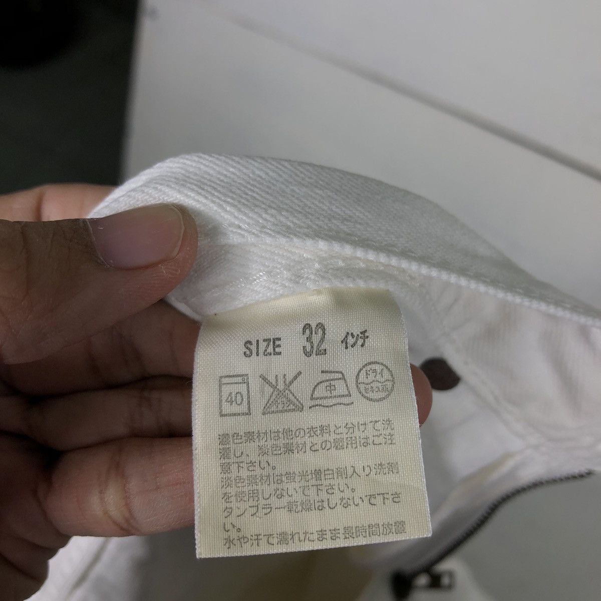 Levi's 🔥Used Stain Vintage Levis White Denim Jeans Size US 34 / EU 50 - 15 Thumbnail