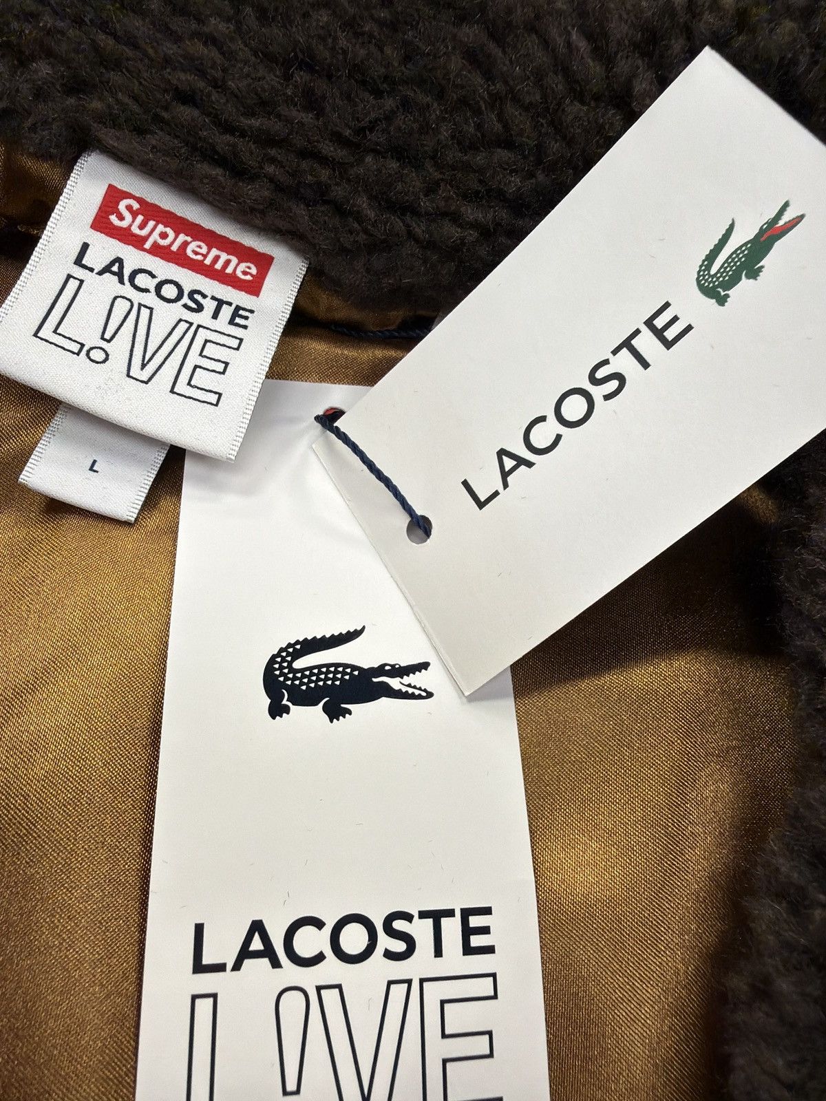 Lacoste × Supreme Lacoste supreme red wool bomber jacket Size US L / EU 52-54 / 3 - 8 Thumbnail