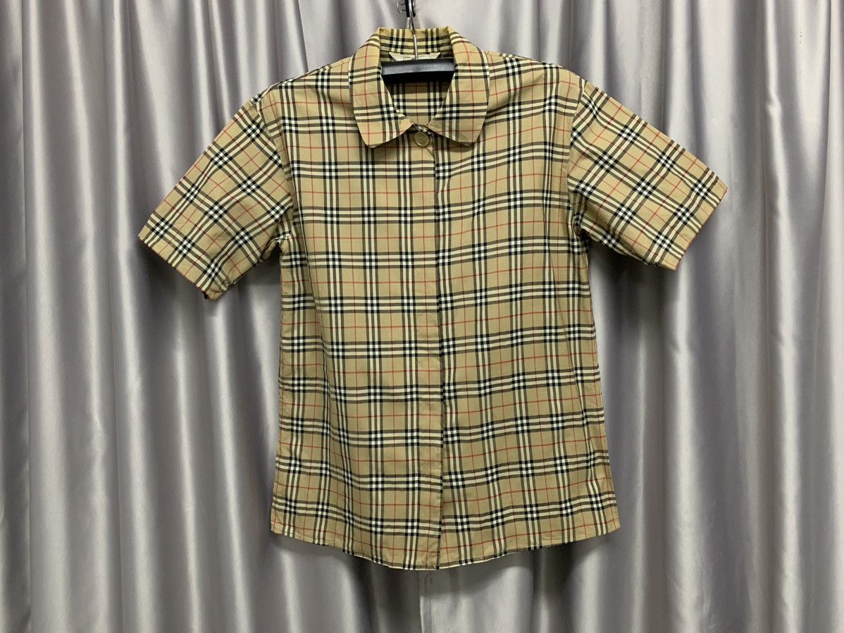 Burberry × Japanese Brand × Vintage VINTAGE BURBERRY NOVACHECK WOOL BUTTON UP SHIRT Size US M / EU 48-50 / 2 - 3 Thumbnail