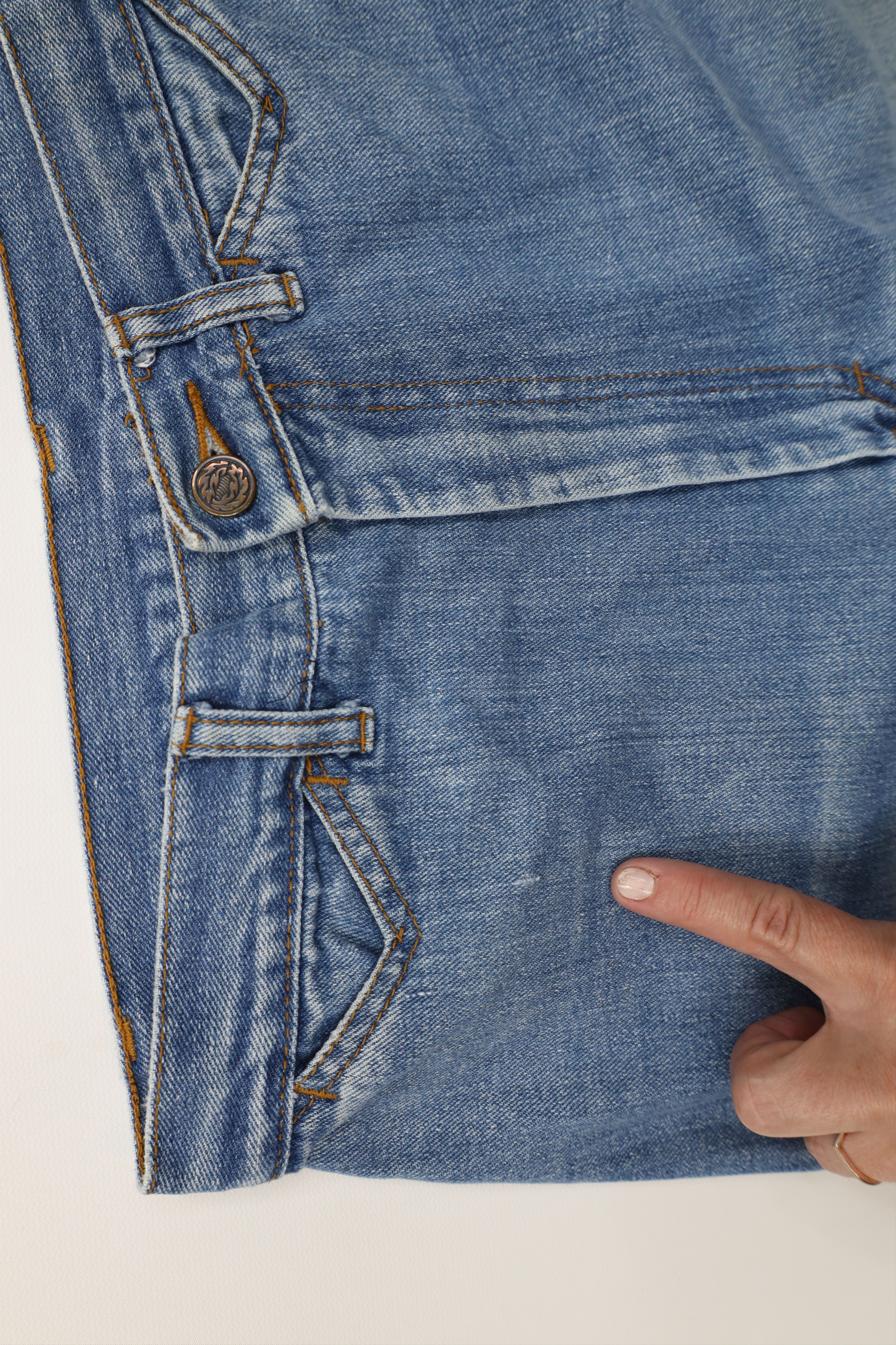 Vintage Vintage 70s Streetwear Wide Leg Denim Jeans Blue Cotton Size 36" / US 14 / IT 50 - 8 Thumbnail