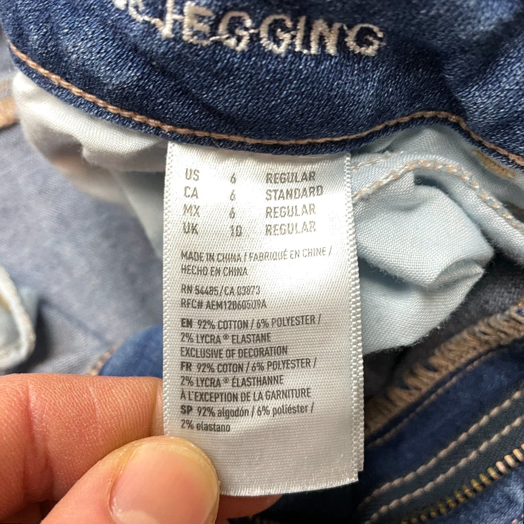 American Eagle Outfitters American Eagle Super Stretch Jeans Womens 6 Hi Rise Jegging Blue Denim 28x28.5 Size 28" / US 6 / IT 42 - 4 Thumbnail