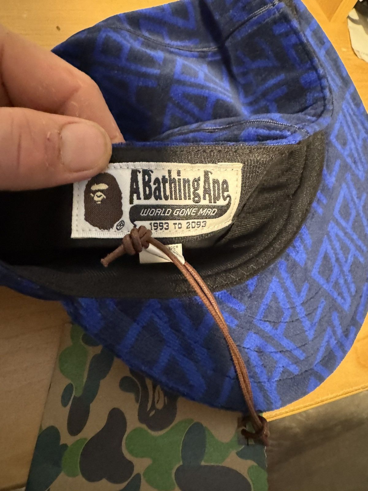 Bape BAPE Bape Logo Monogram Velour Cap. Size Medium Size 36 - 3 Thumbnail