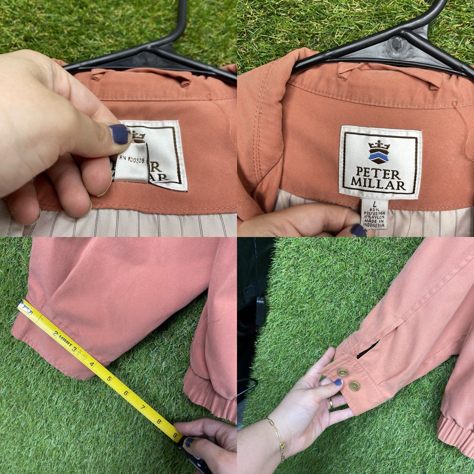 Peter Millar Peter Millar Jacket Mens Large Salmon Golf Windbreaker Performance Classic Fit Size US L / EU 52-54 / 3 - 8 Thumbnail