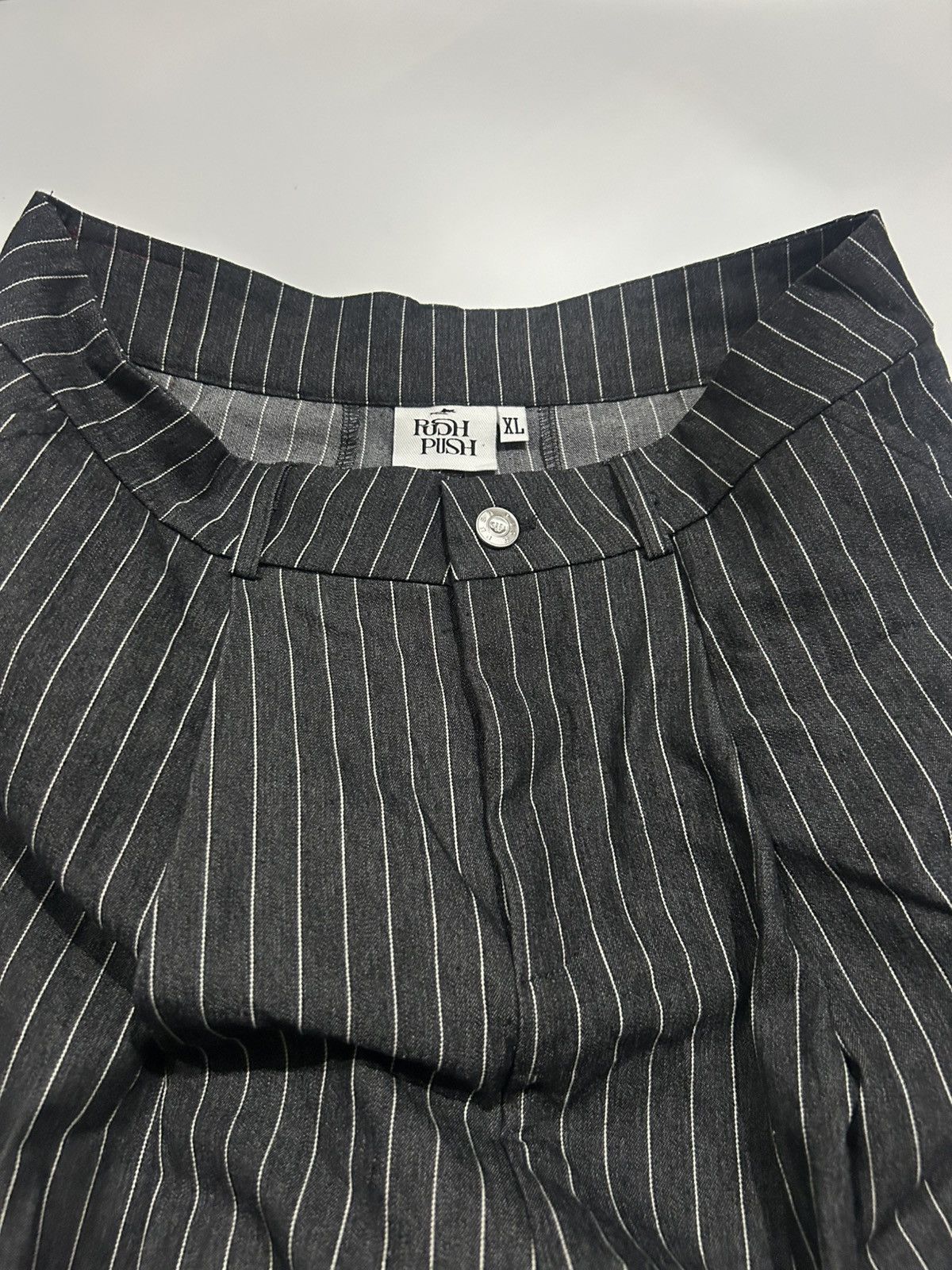 Vintage PUSH PUSH PINSTRIPE PANTS Size US 32 / EU 48 - 4 Thumbnail