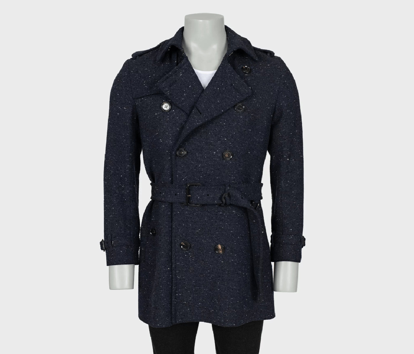 Burberry Burberry Blue Wool Coat IT46 S Size US S / EU 44-46 / 1 - 1 Thumbnail