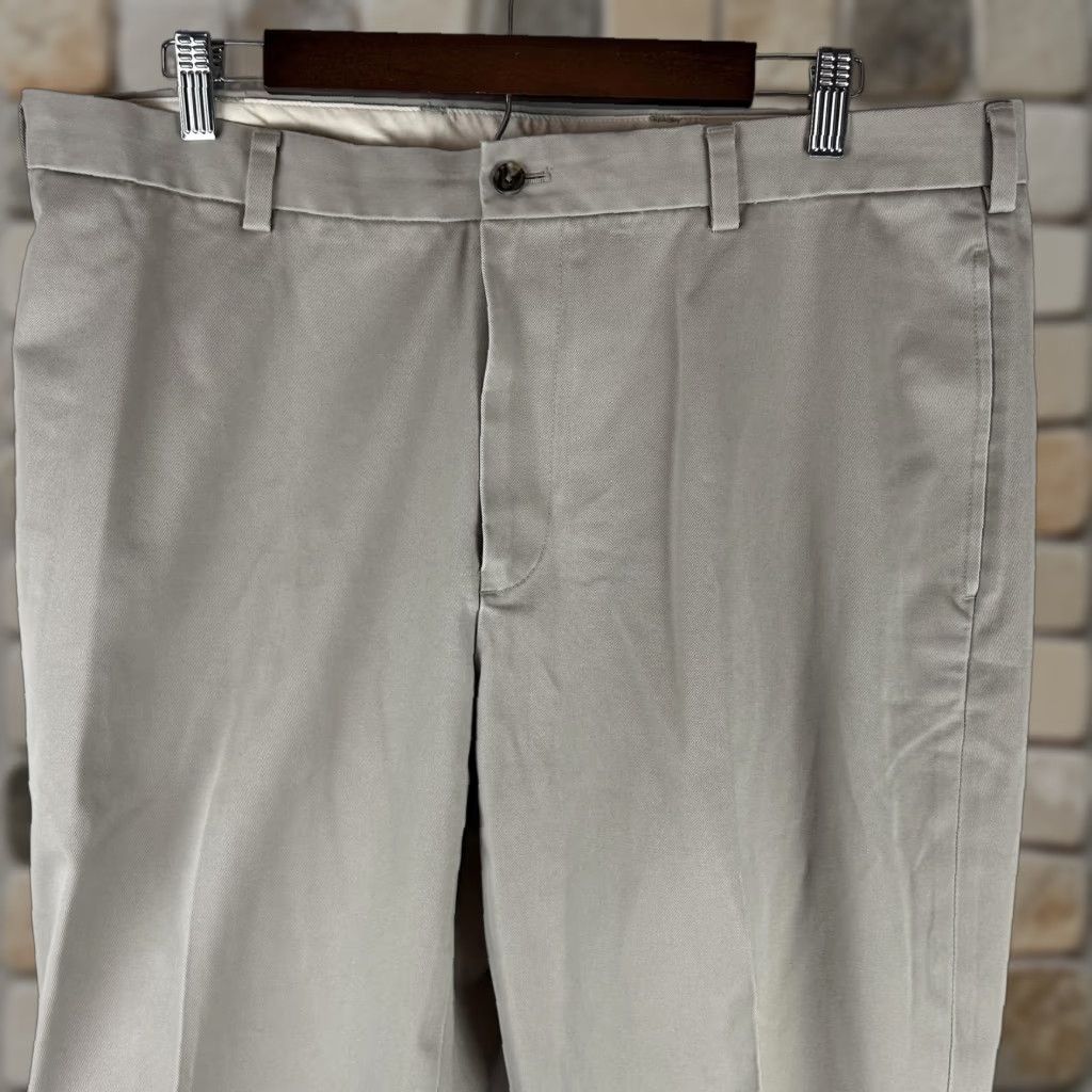 Brooks Brothers Brooks Brothers Clark Fit Advantage Chino Pants Mens 38x30 Khaki Beige Flat Front Size US 38 / EU 54 - 1 Thumbnail