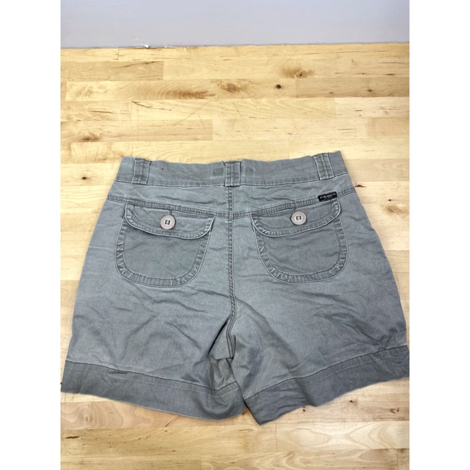 Denime Z Cavaricci Women's Bermuda Denim Shorts Size 16 Green Bottoms Denim Color Green 16 Womens Size 38" / US 16 / IT 52 - 2 Thumbnail