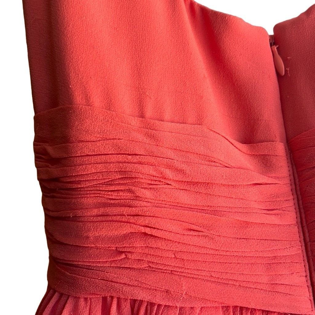 Other Marchesa Notte Womens 8 100% Silk Cocktail Dress Pink Pleate Size M / US 6-8 / IT 42-44 - 8 Thumbnail