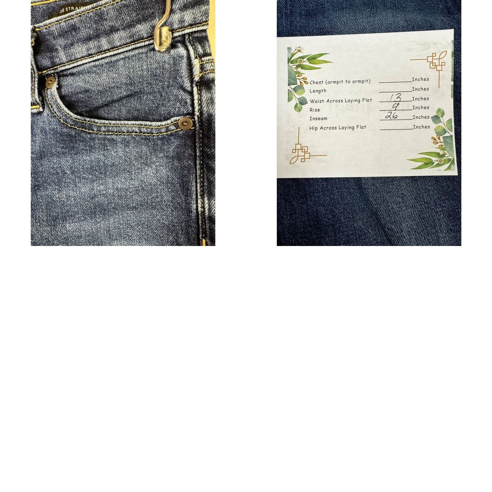 Banana Republic VINTAGE? No. Banana Republic Distressed Jeans Women’s High Rise Straight Leg Size 25 Blue Denim 5-Pocket Regular Inseam 26 Size 42" / US 20 - 9 Thumbnail