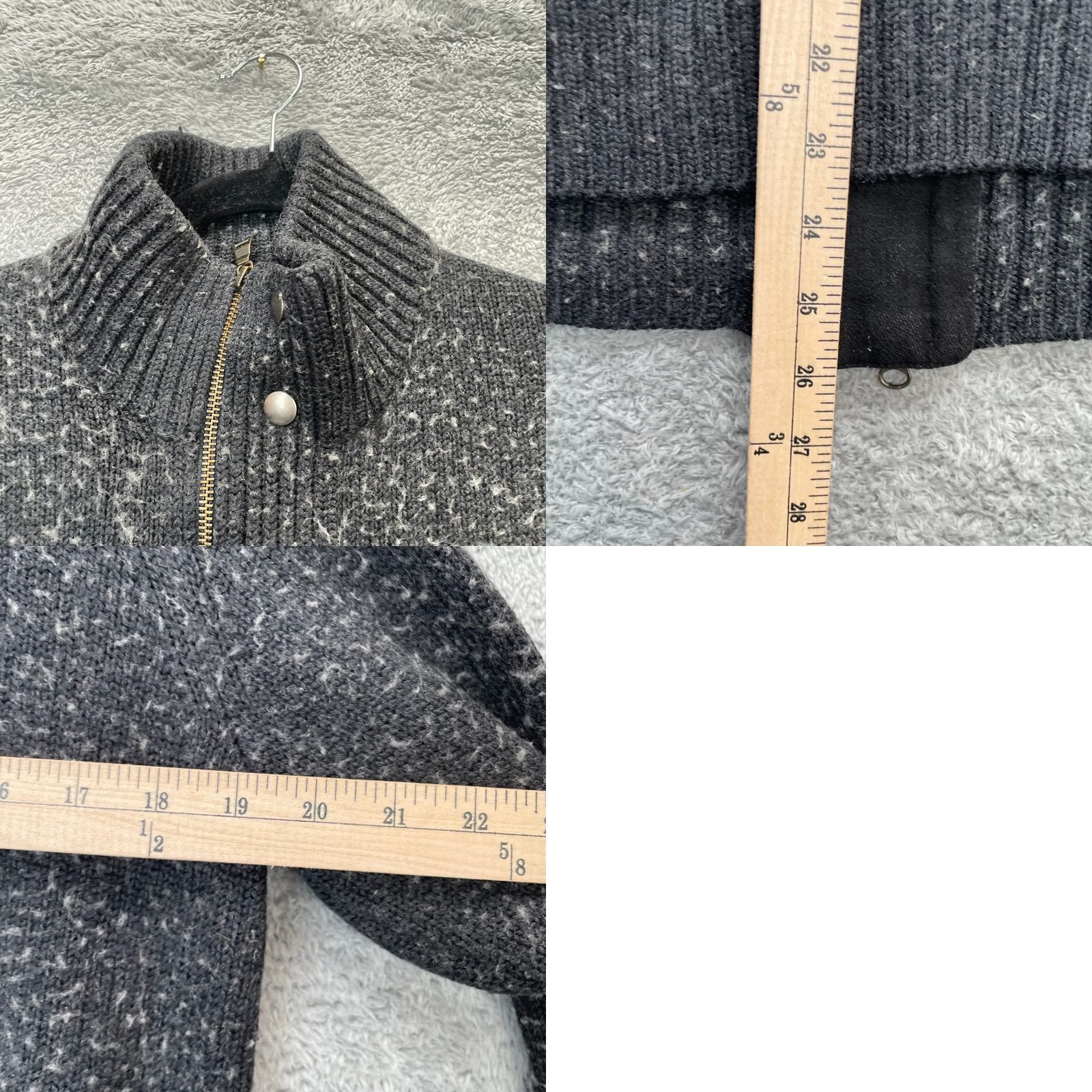 Banana Republic Banana Republic Sweater Mens M Gray Merino Extra Fine Wool Blend Full Zip Knit Full Zip Fashion Pockets Size US M / EU 48-50 / 2 - 8 Thumbnail