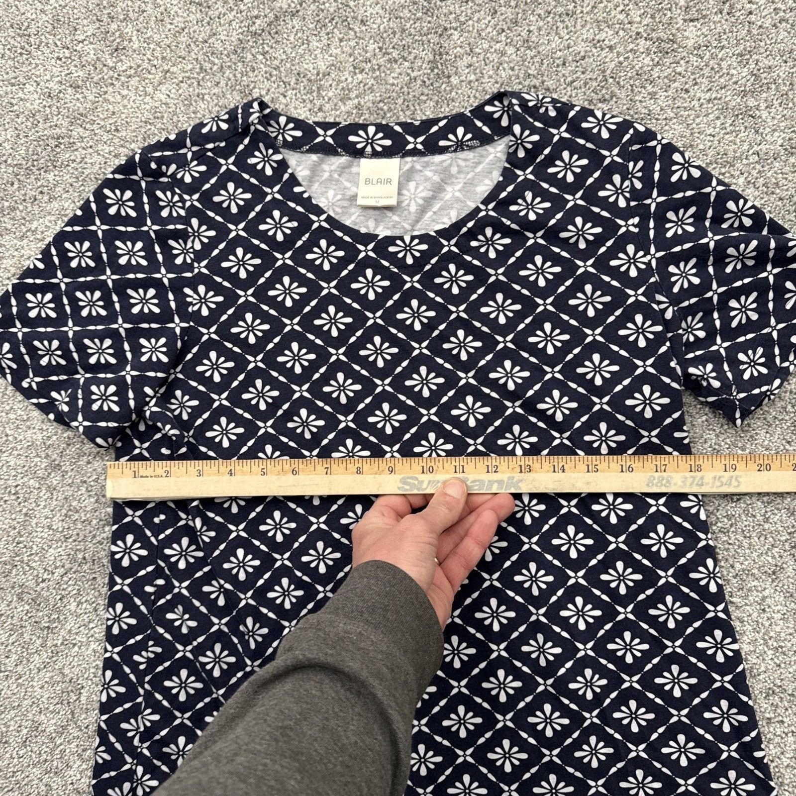 Other Retro Y2K Top Womens M Geometric Floral Tile Grandmacore Size M / US 6-8 / IT 42-44 - 3 Thumbnail
