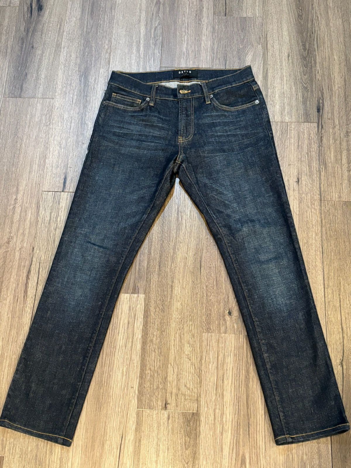 Japanese Brand DSTLD Dark Blue Wash Denim 👖 Size US 29 - 5 Thumbnail